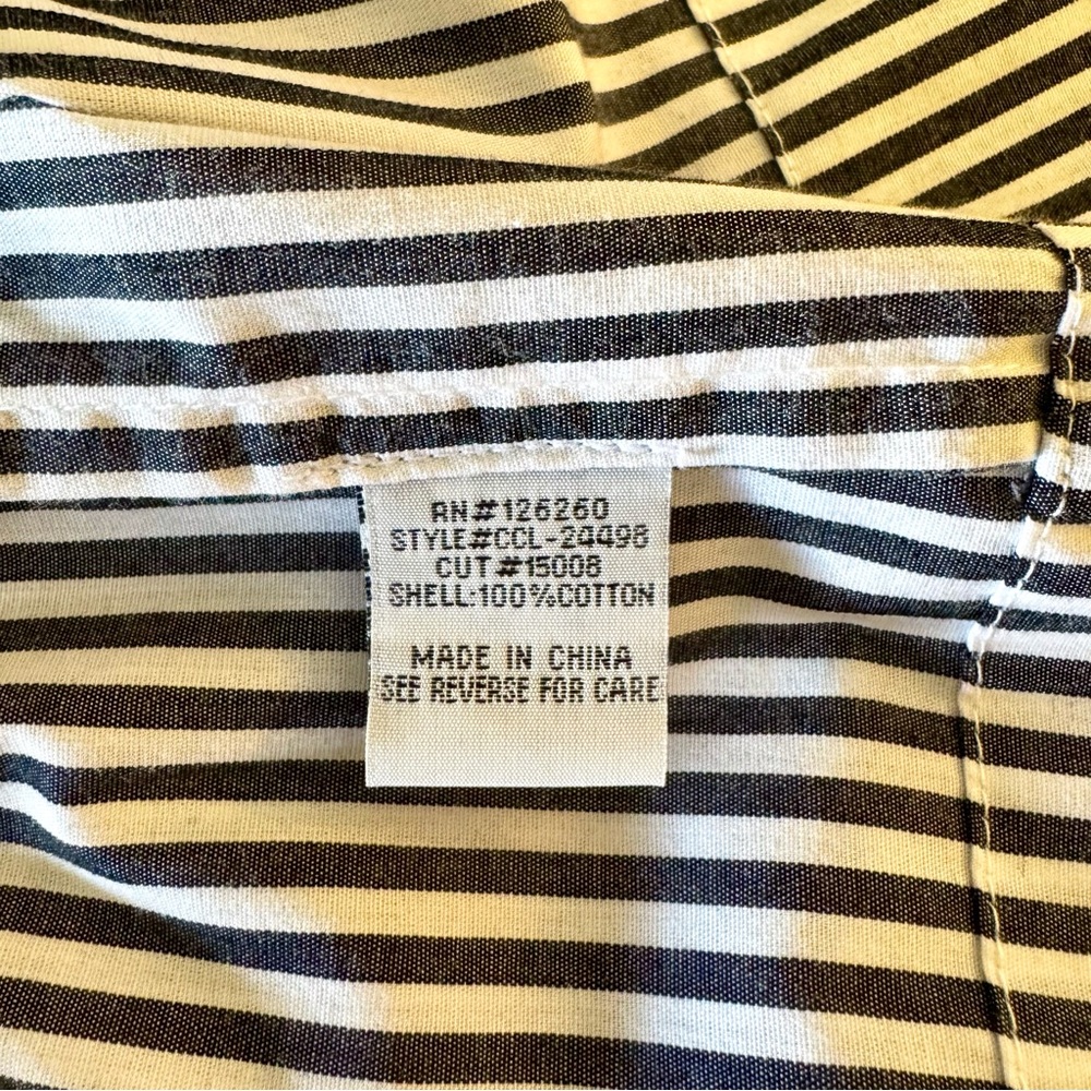NWOT Velvet Heart 3/4 sleeve striped cotton top XL - Picture 9 of 14